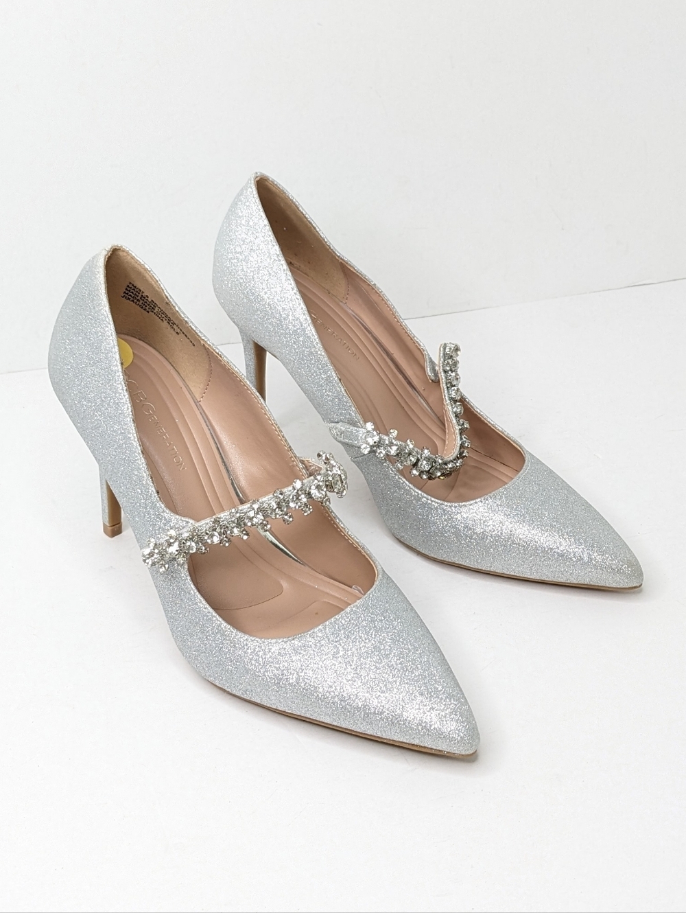 BCBGMaxazria Branda Pointy Toe Pumps, Silver, Women's 7